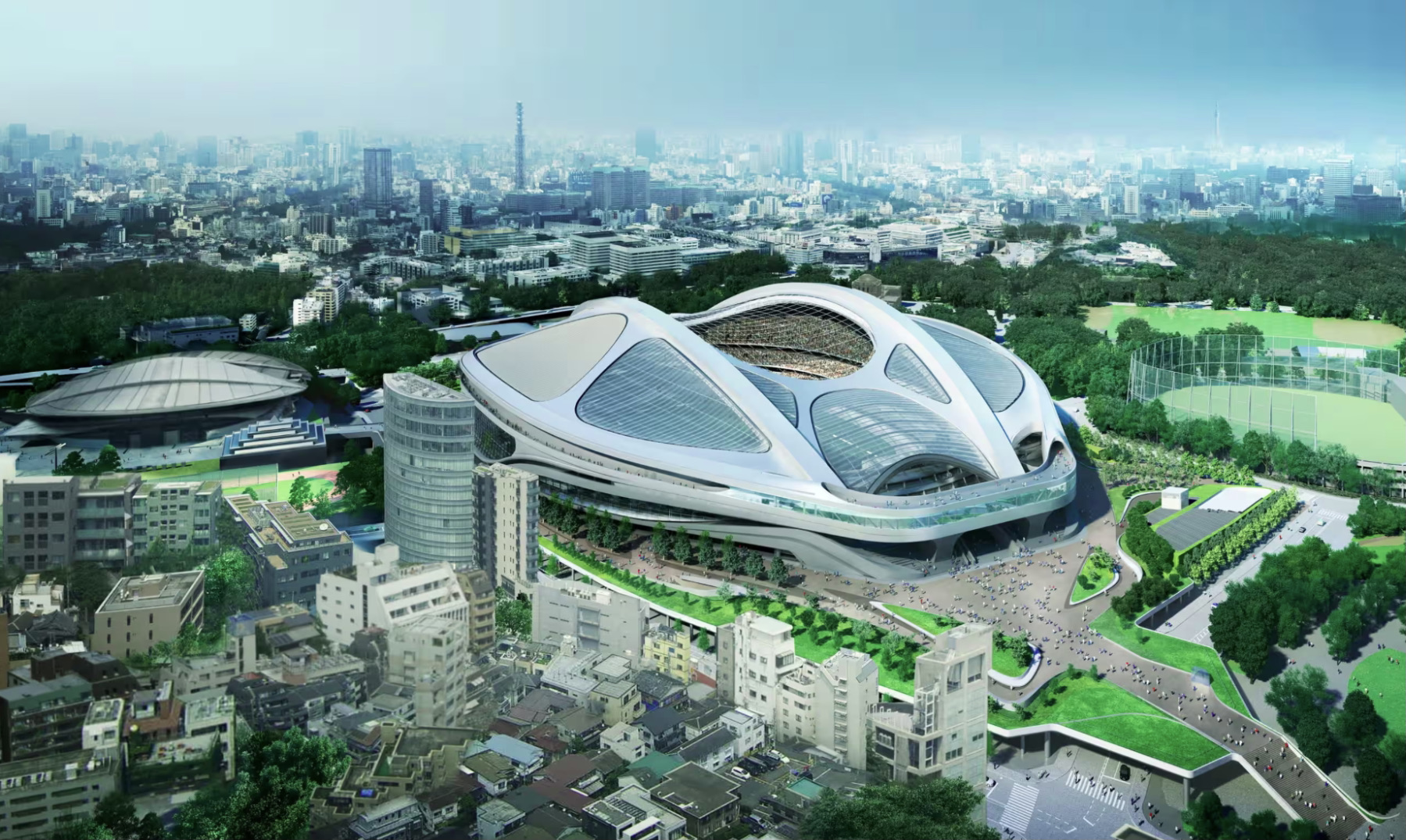 Проект стадиона. Архитектор — Заха Хадид