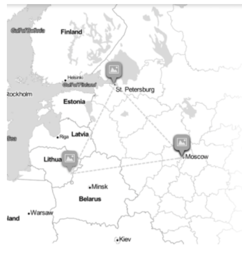 Маршрут путешествия Элен Курагиной