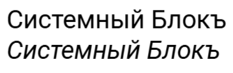 Шрифт Roboto: обычное и курсивное начертание