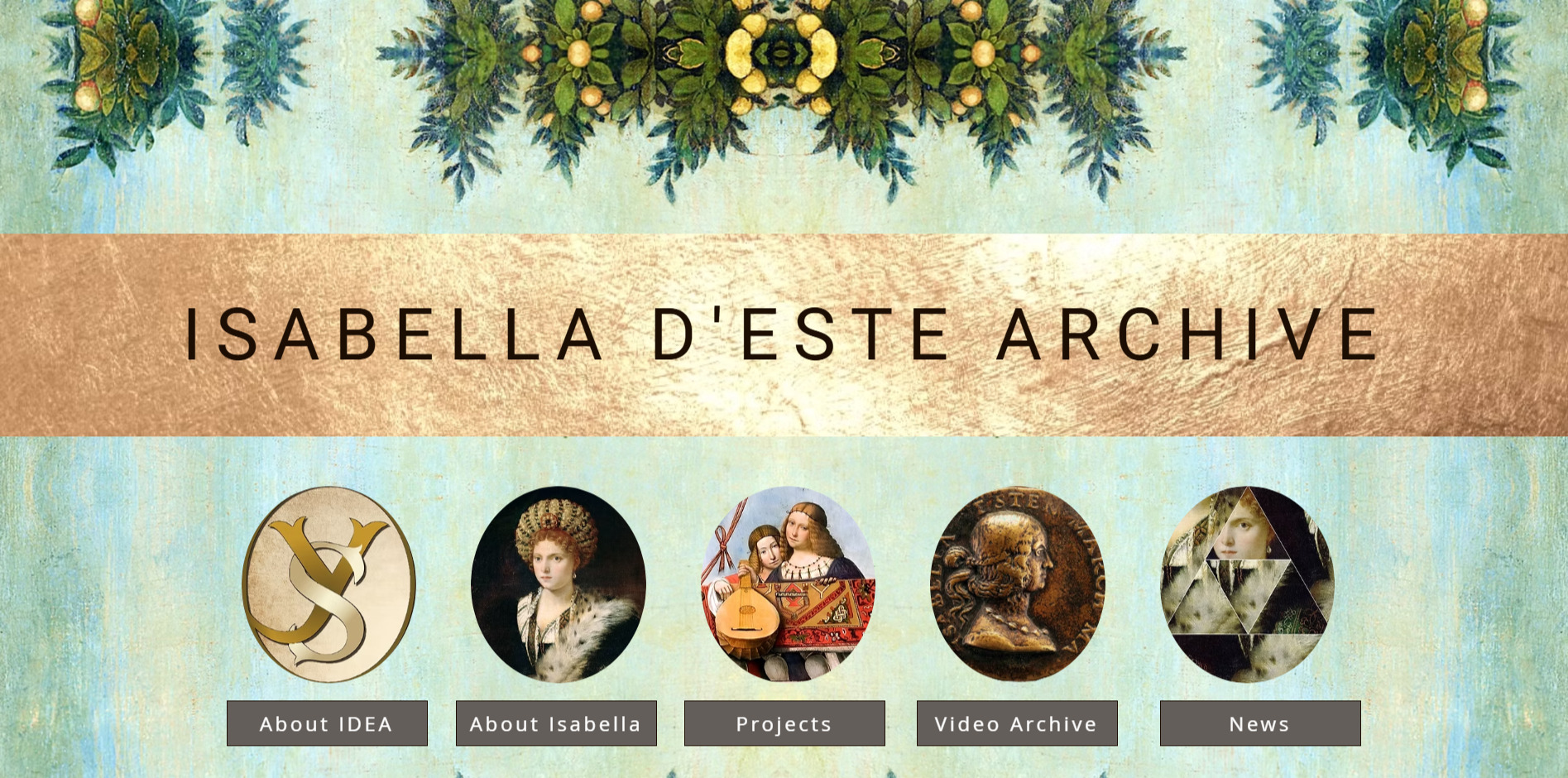 Сайт проекта Isabella d’Este Archive