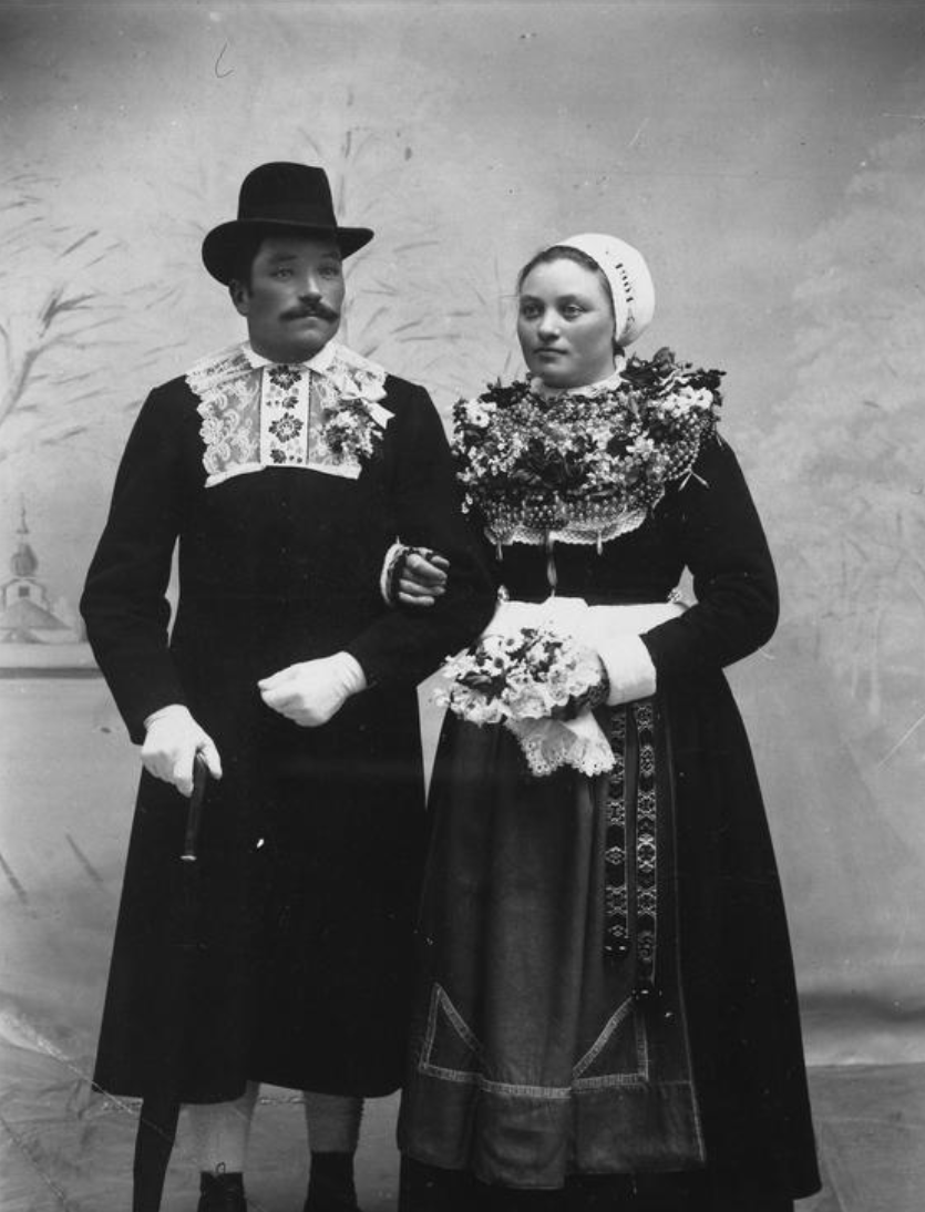 Архивное фото молодоженов, 1901 год